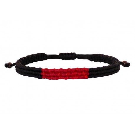 Ανδρικό χειροποίητο βραχιόλι macrame bl-red VRA00652