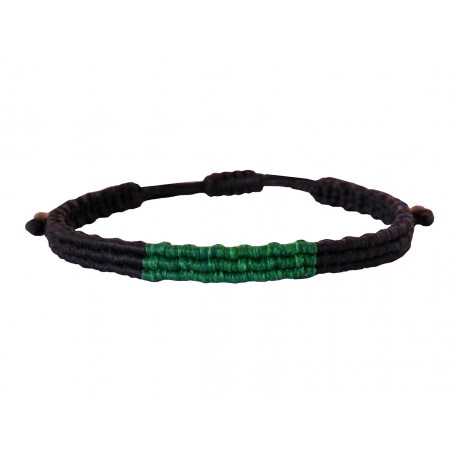 Ανδρικό χειροποίητο βραχιόλι macrame bl-green VRA00653