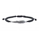 Mens bracelet wing / hematite VRA00657