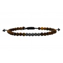 Ανδρικό βραχιόλι Tiger's eye-hematite VRA00681