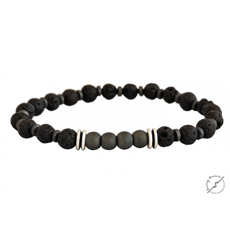 Bracelet Lava - Hematite  VRA00327